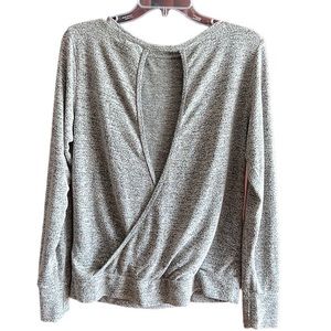 Champion Women’s top open back soft brushed lightweight sweater knit siz…